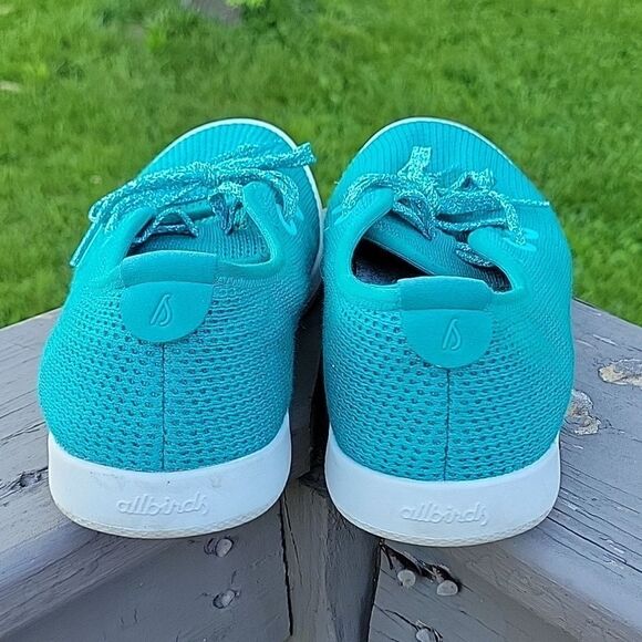 Allbirds Tree Skimmers Aqua Teal Turquoise Size 8 - Picture 4 of 6